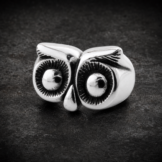 The Who - Medieval Owl Ring - 316L stainless steel unisex jewelry (R0717)