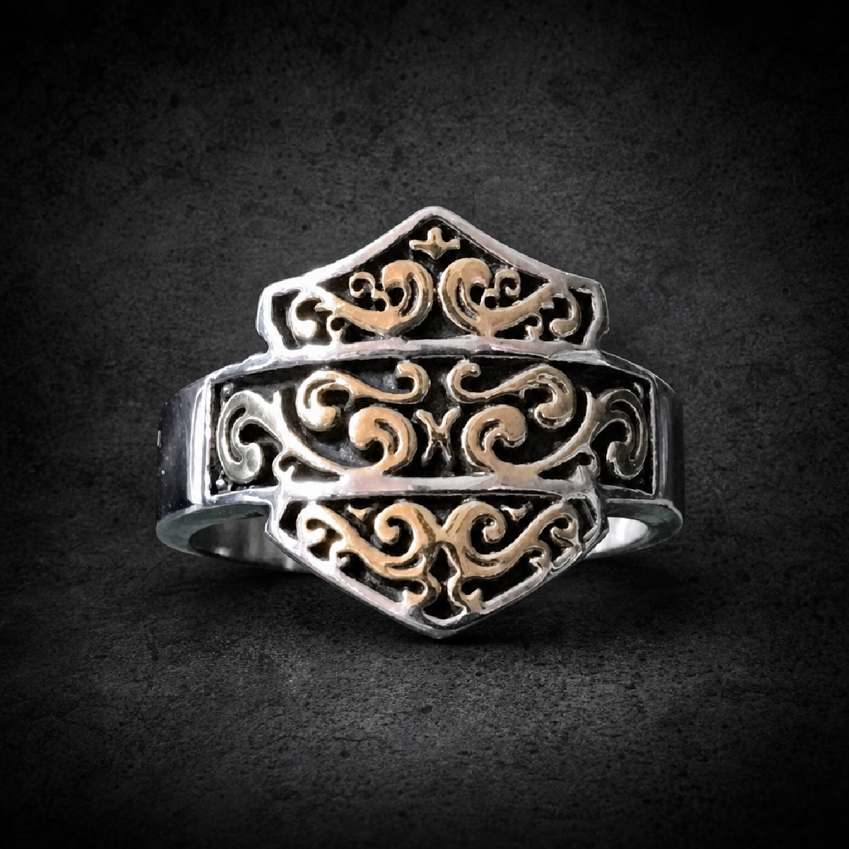 The Wind Cries Mary - Gold/Stainless Ring - 316L stainless steel unisex jewelry (R0491)