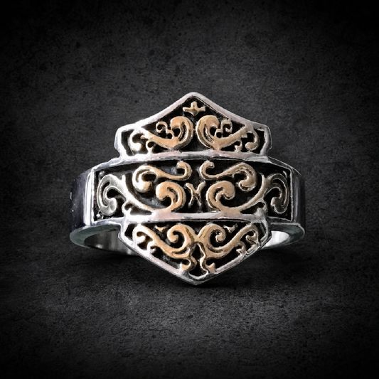 The Wind Cries Mary - Gold/Stainless Ring - 316L stainless steel unisex jewelry (R0491)