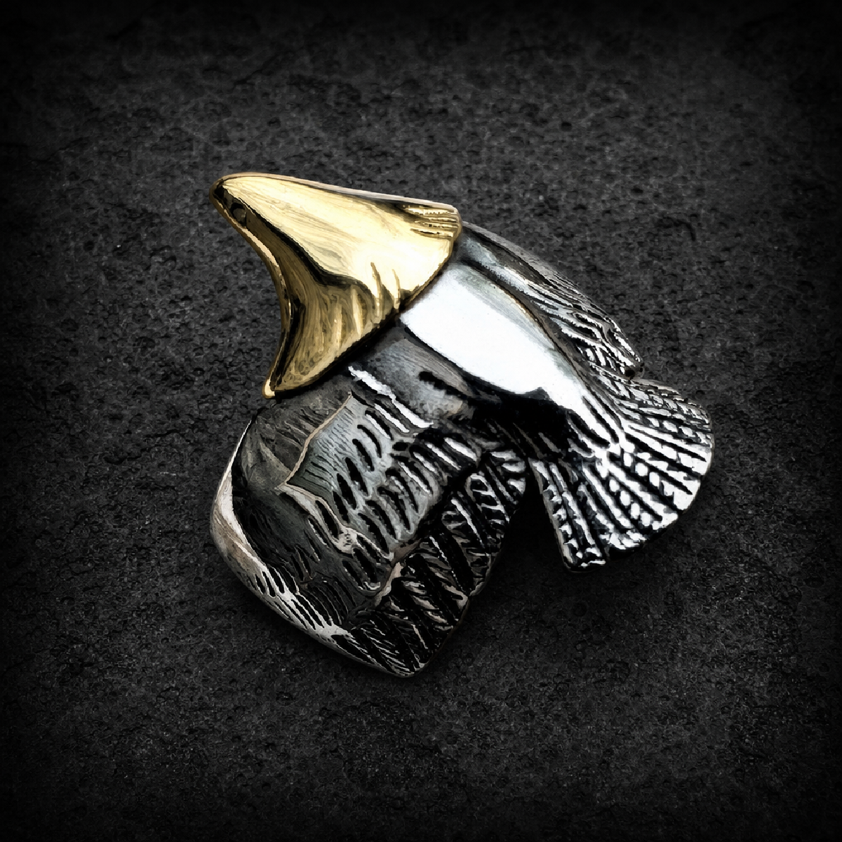 Thunderbird - Strength, Courage & Wisdom Eagle Ring - 316L stainless steel unisex jewelry (R0545)