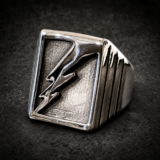 Thunderbolt Ring - 316L stainless steel unisex jewelry (R0660)