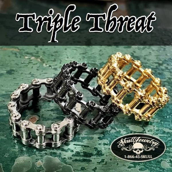 triple threat motorcycle chain ring