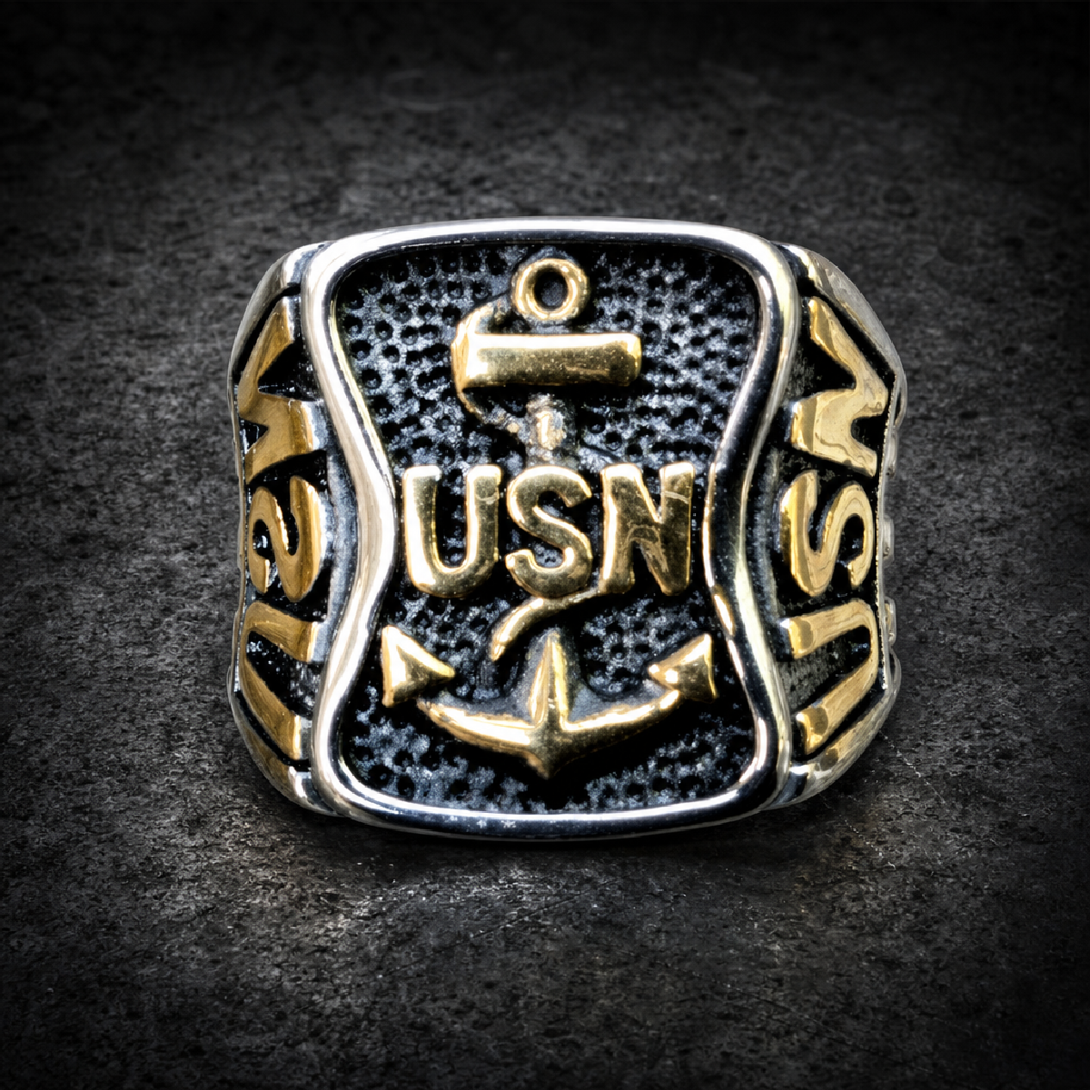 U.S. Navy Ring - 316L stainless steel unisex jewelry (R0678)
