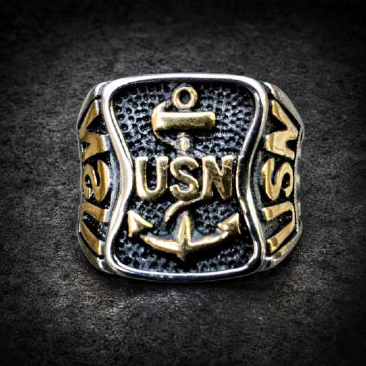 U.S. Navy Ring - 316L stainless steel unisex jewelry (R0678)