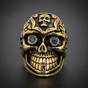 Gold Vaulted Skull Ring (#R0195)