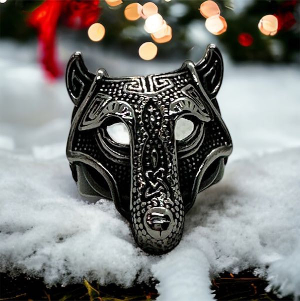 viking wolf ring