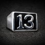 Vintage '13' Biker Ring (#R0550)