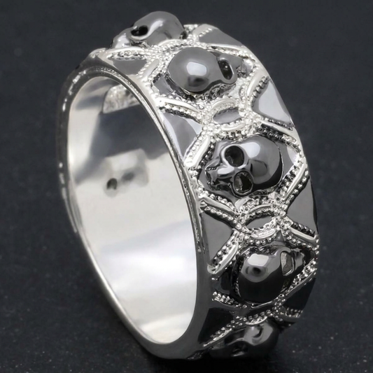 "You Spin Me 'Round" Skull Ring (w032)