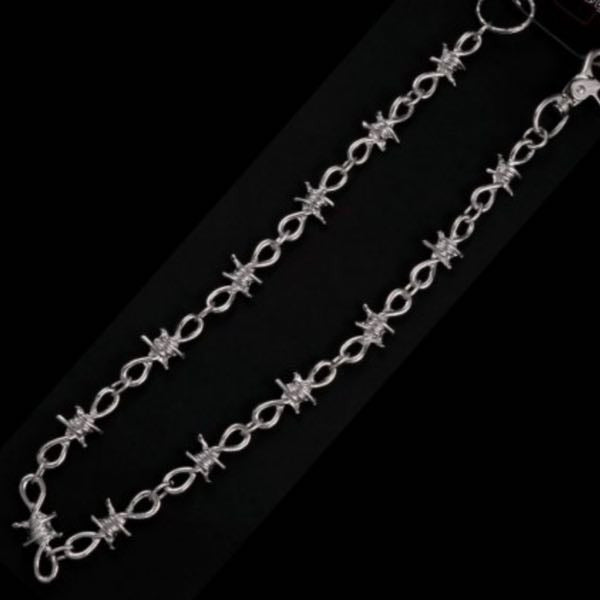 Chromed Barb Wire Wallet Chain