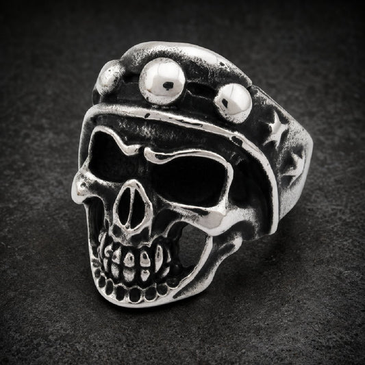Wasteland Fury — 316L Stainless Steel Skull Ring