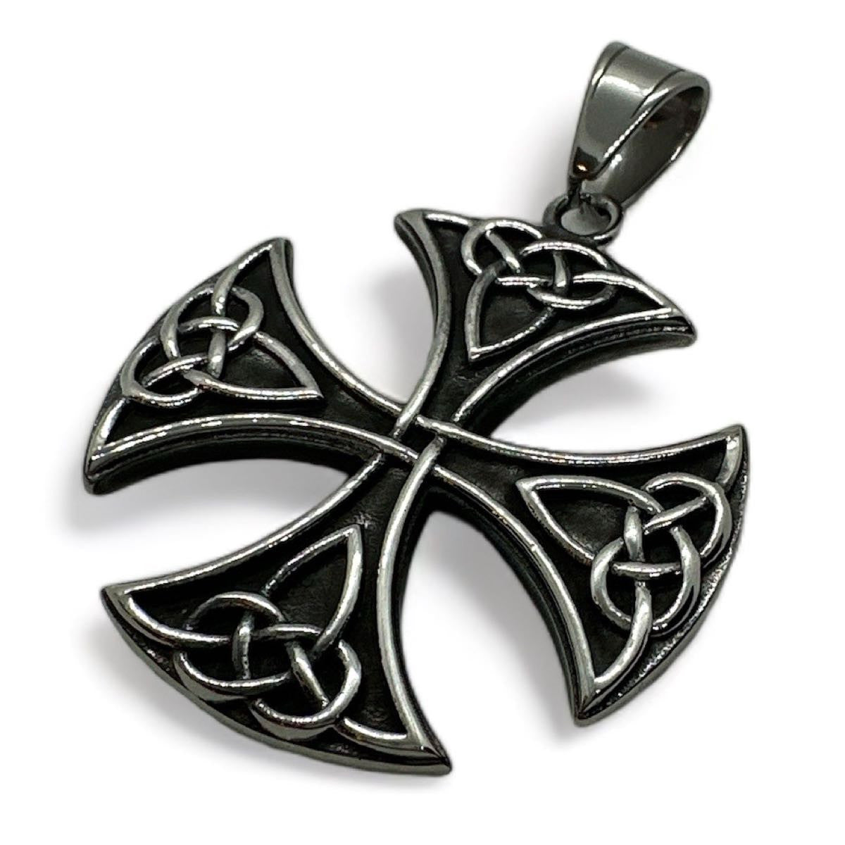 white background viking cross pendant