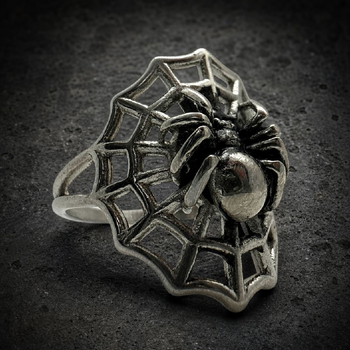Widow’s Trap – Venom-Weaver Spider Ring - 316L stainless steel unisex jewelry (R0861)
