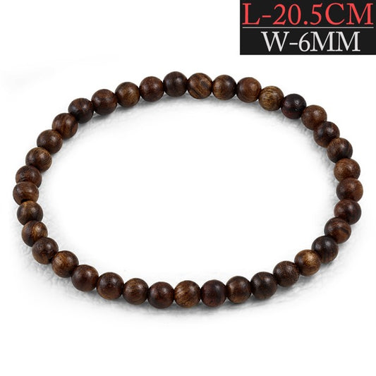 Woodstone Classic - Natural Wood Bead Bracelet (#cob-003)