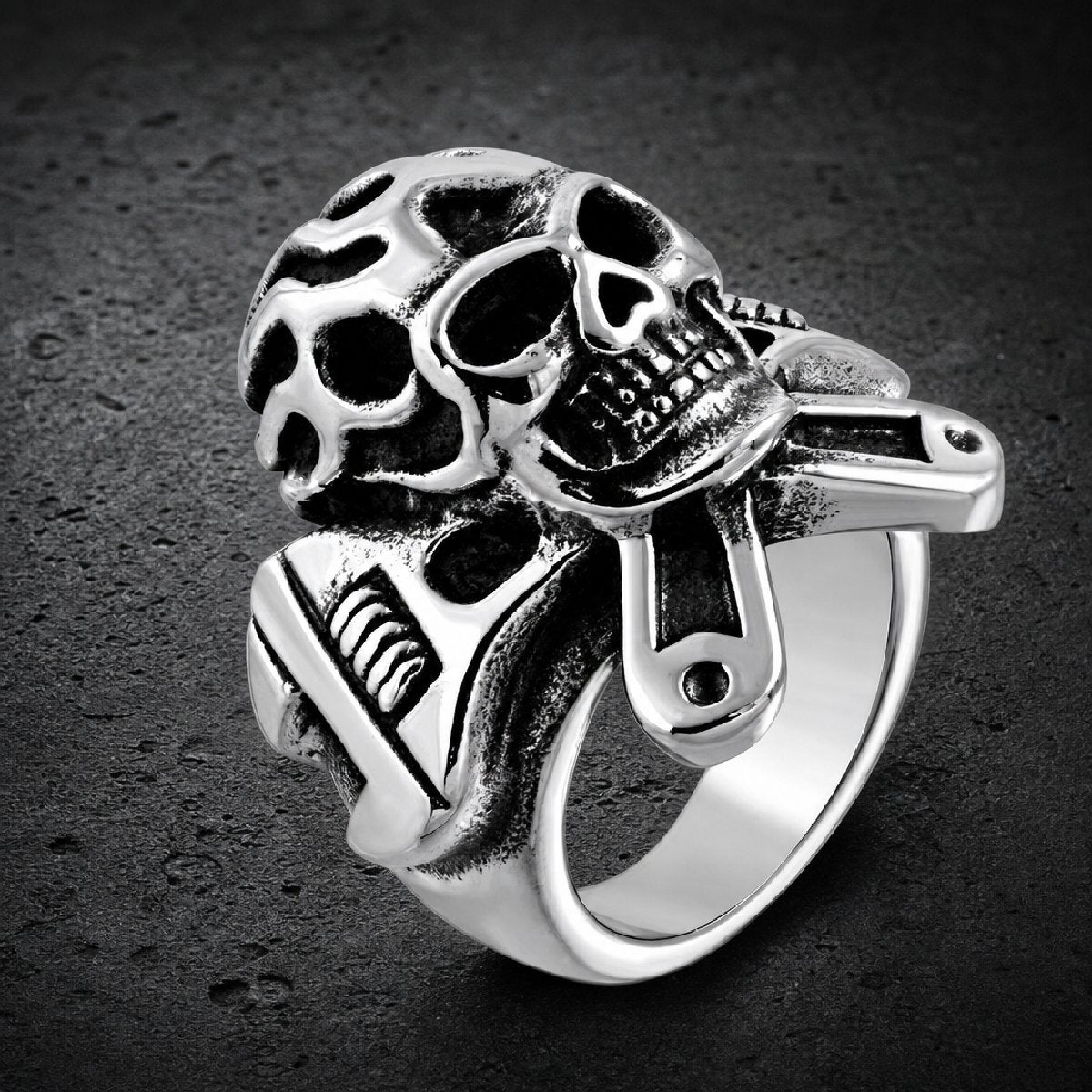 Wrenchman's Skull — 316L Stainless Steel Skull Ring