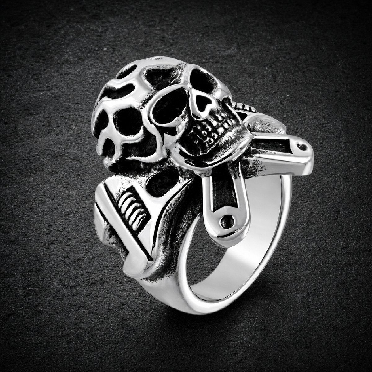 Wrenchman's Skull — 316L Stainless Steel Skull Ring