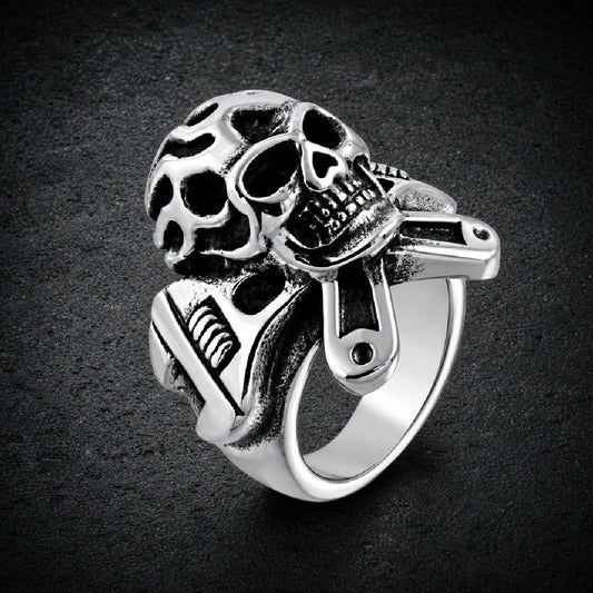 Wrenchman's Skull — 316L Stainless Steel Skull Ring