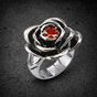 You Could be Mine - Red Stone Rose Ring (#R0324)